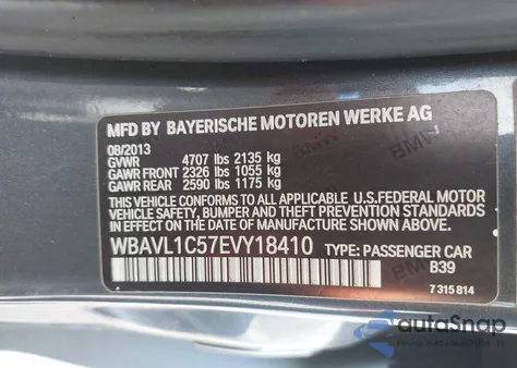 2014 BMW X1 xDrive28I z USA, uszkodzony, nr VIN WBAVL1C57EVY18410